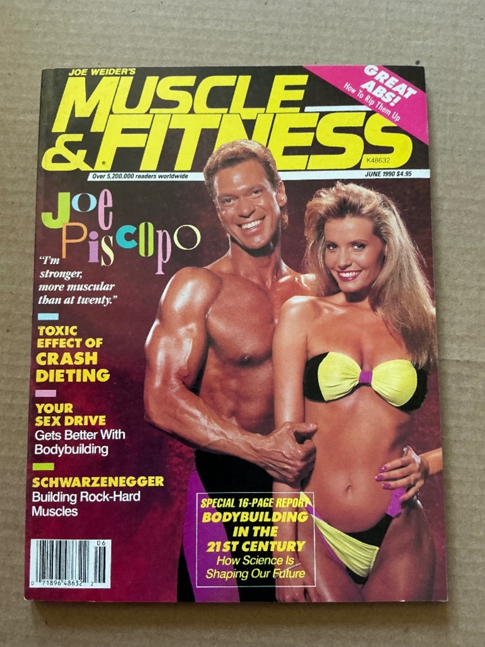 Joe Weider’s Muscle & Fitness Magazine June 1990 Joe Piscopo Cover
